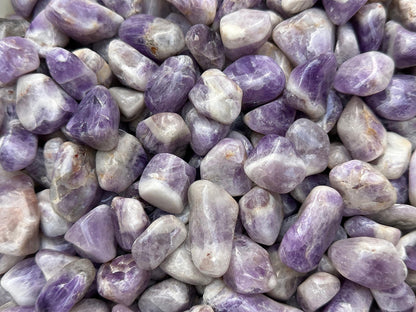 GAF TREASURES 5 Pcs Chevron Amethyst Tumbled Stones, Polished Chevron Amethyst Gemstone, Chevron Amethyst Healing Crystals (Chevron Amethyst)