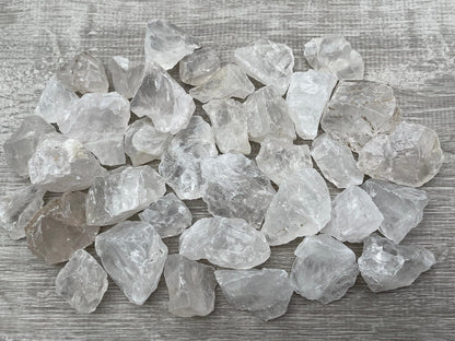GAF TREASURES Wholesale Raw Clear Quartz Crystals, Natural Clear Quartz Stone, Natural Rough Clear Quartz Crystals, Clear Quartz Rough, Clear Quartz Healing Crystals (Clear Quartz, 0.25 Pound)