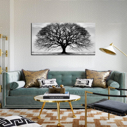 Prepeyssee Tree of Life Wall Art Large Artwork Black and White Wall Art Modern Landscape Nature Canvas Prints Decor for Living Room Bedroom Office Ready to Hang 20"x40"