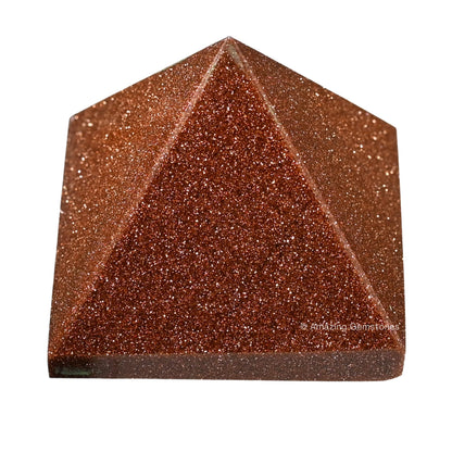 Amazing Gemstone Red Goldstone Pyramid Crystal Healing Stones - 2" Great Pyramid Figurine of Natural Stone Pyramid for Meditation, Reiki, Chakra Balancing and Crystal Pyramids Grid