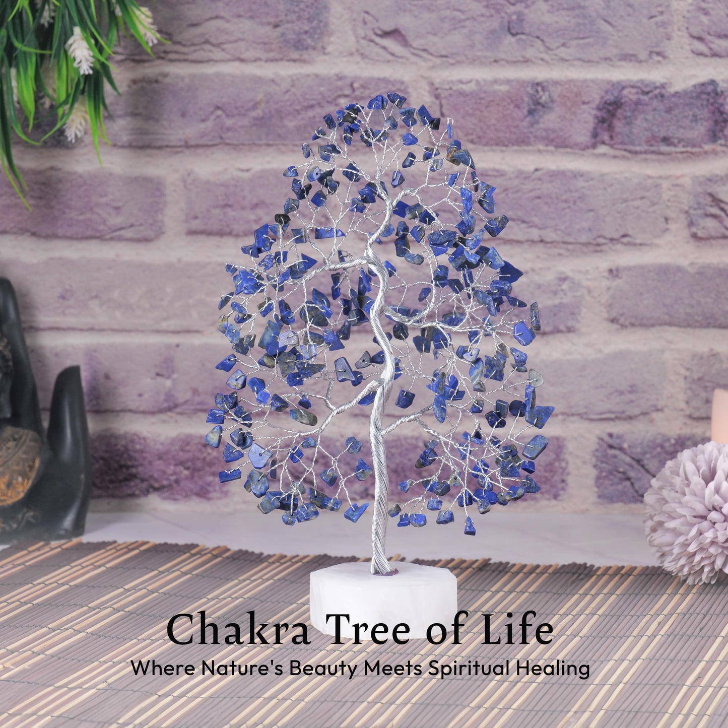 Lapis Lazuli Gemstone Tree, Crystal Tree for Positive Energy, Crystals and Healing Stones, Tree of Life, Chakra Tree - Luck, Thoughtful Gifts for Women, Tree of Life Decor, Clever Birthday Gifts