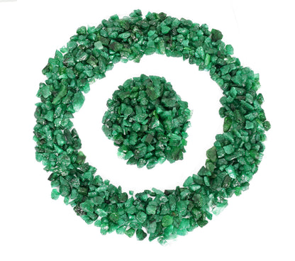GEMHUB Green Emerald Gemstones Lot Natural Loose Raw Stones for Jewelry Making Pendants Necklaces Rings