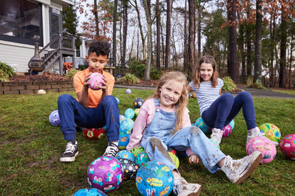 Crocodile Creek Playground Ball - Durable Rubber Ball for Kids Ages 3 and Up - Bouncy Inflatable Ball for Kickball, Indoor Games, and Outdoor Sports - PVC-Free - Unicorn Garden - 5-inch Diameter
