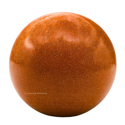 Amazing Gemstone Red Goldstone Crystal Ball with Stand - 2 Inches Crystal Sphere Meditation Balls for Witchcraft and Decorative Balls