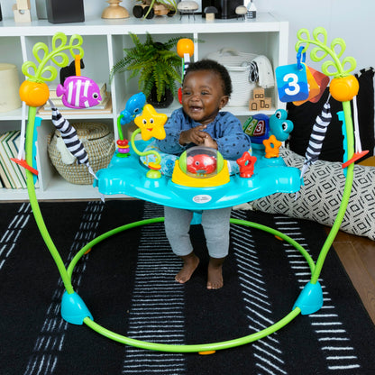 Baby Einstein Ocean Explorers Curiosity Cove 2-in-1 Educational Activity Jumper and Floor Toy, Max weight 25 lbs., Ages 6 Months+, Unisex