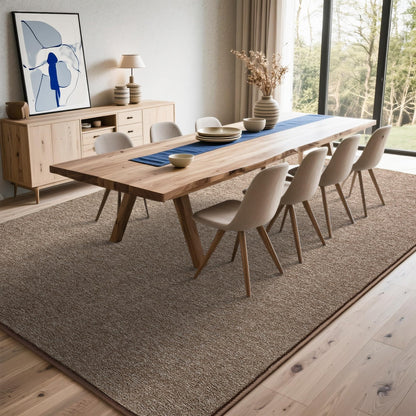 Tepook Soft Rugs for Living Room Bedroom, 4x6 Brown Modern Washable Non-Slip Area Rug, Indoor Memory Foam Carpets for Boys Girls Room Home Decor