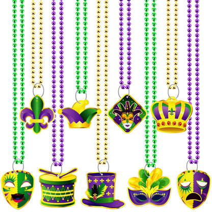 Moon Boat 36PCS Mardi Gras Felt Beads Bulk Carnival Accessories for Party Favors Decorations Festival Parades