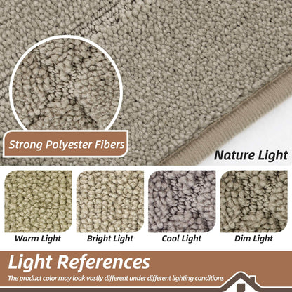 BEQHAUSE Dirt Trapper Door Mat 20" x 32", Doormat Non-Slip Entryway Rugs Washable, Dog Door Mat Stain Resistant and Absorbent Welcome Floor Mat for Front Back Door, Mud Wet Shoes & Paws, Beige