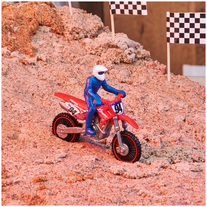 Supercross, Authentic 5-Pack of 1:24 Scale Die-Cast Motorcycles with Rider Figure, Toy Moto Bike for Kids and Collectors Ages 3 and up