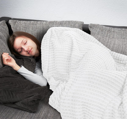 Utopia Bedding 100% Cotton Waffle Weave Blanket Queen Size for Bed - Lightweight, Breathable Summer Blankets Soft and Cozy, Gift for Mother’s Day Home Decor (White, 90x90 Inch)