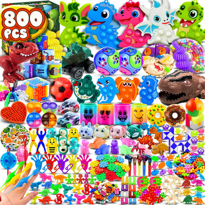 800Pcs Party Favors for Kids,Valentine's Day Gifts, Treasure Box Toys for Classroom,Fidget Toys Bulk Pack,Prize Box for Classroom Rewards