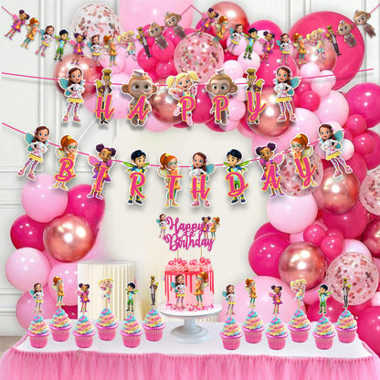 Buterbean Cafe Theme Birthday Party Supplies – Cute Café Inspired Party Decoration Set for Birthday Celebrations, Decorative Table Styling Items for Themed Events, Dessert Table Setup.