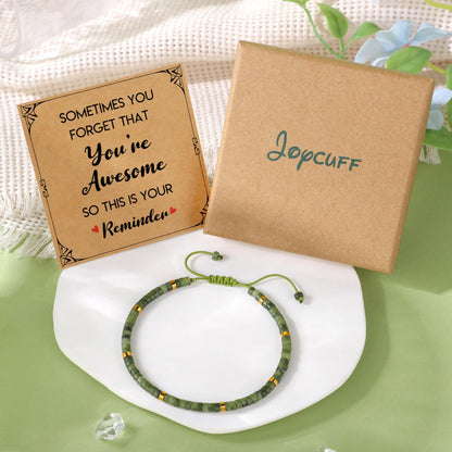 JoycuFF Birthday Gifts for Women, Natural Stone Bracele Christmas Stocking Stuffers for Teens Unique Teen Trendy Stuff Gifts for Women Friend Sister Daughter Granddaughter