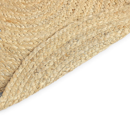 · REDEARTH · Oval Area Rug - 2'x3' Braided Natural Jute with Non-Skid Backing - Handwoven Boho Rug for Bedroom, Kitchen, Living Room - Farmhouse Aesthetic Home Decor - Durable Handmade Rug