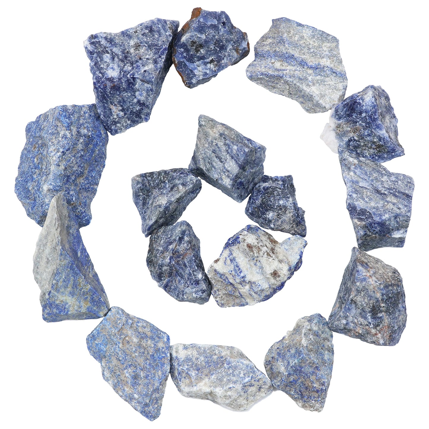 Crocon 1LB Lapis Lazuli Rough Bulk Natural Stone Raw Gemstone Tumbling Cabbing Polishing Mining Chakra Balancing Reiki Healing Good Luck Home Office Decor