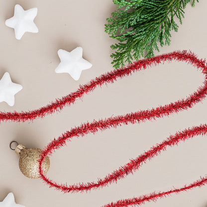WBCBEC 66 Feet Christmas Tinsel Garland Metallic Holiday Tinsel Garland Twist Tinsel Thin Glitter Tinsel Garland Decoration for Christmas Tree,Wedding Birthday Party Decorations Supplies (Silver)