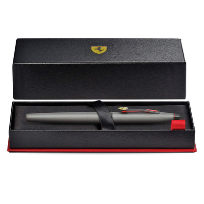 Cross Scuderia Ferrari Classic Century Fountain Pen, Fine Nib, Includes Premium Gift Box - Titanium Grey Satin Lacquer