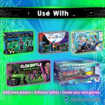 Capture The Flag REDUX: Glow-in-The-Dark Bracelet Expansion Set | Add 12 Players | Outdoor Games for Kids | Gift Idea for Teen Boys | Alternative to Hover Soccer & Light Up Basketball | By Starlux