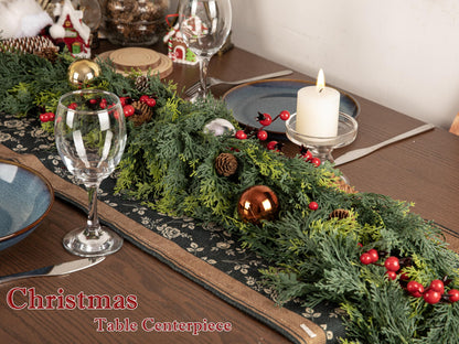 Lescli 6ft Artificial Cedar Garland, Real Touch Pine Garland, Christmas Faux Greenery for Mantle, Fireplace Wall, Table Decor, Christmas Decorations, DIY Crafts