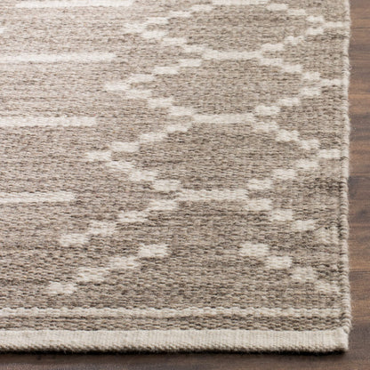 SAFAVIEH Area Rug 8x10 - Kilim Collection - Large - Grey & Ivory, Handmade Flat Weave Wool, Ideal for Living Room, Bedroom, Office, Dining Space (KLM353A)
