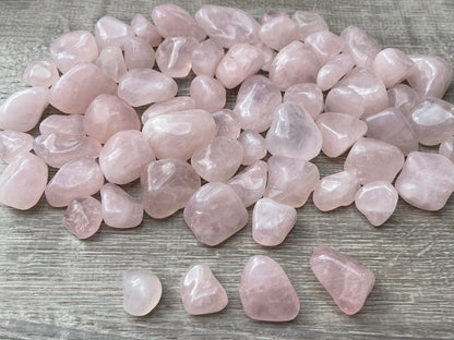 GAF TREASURES 5 Pcs Tumbled Rose Quartz Stones, Polished Quartz Healing Crystals