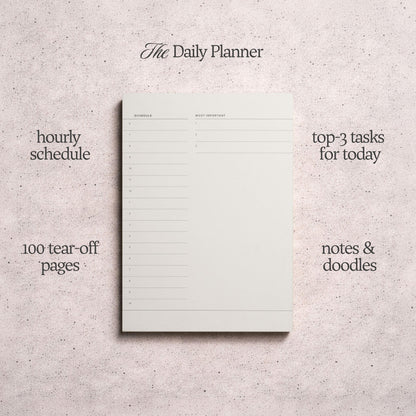 Daily To-Do List Notepad – Desk Pad for Work and Study, Lime, 8.25x5.85 Inches