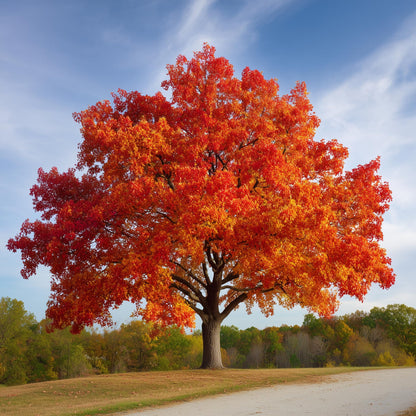 2 Northern Red Oak Trees - 24-36" Tall Live Plants - 2-3 Foot Tall Fast Growing Shade Trees - Quercus rubra - (2 Pack)