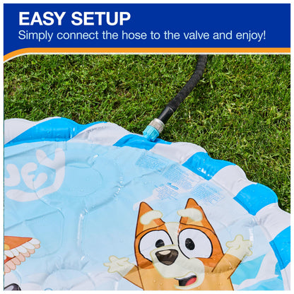 SwimWays Bluey Splash Mat, Kids Splash Pad, Outdoor Toys, Bluey Party Supplies and Water Toys for Kids Ages 1 & Up