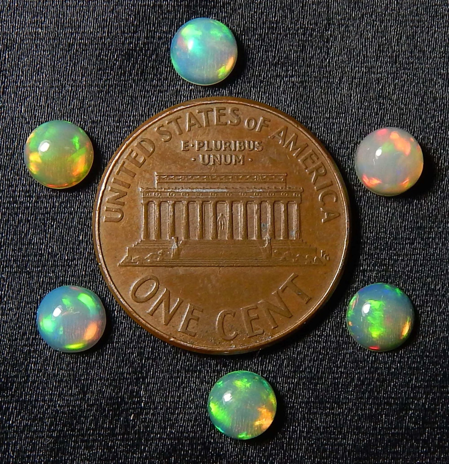 Myhealingworld Natural Ethiopian Opal 5mm round cabochon AAA quality loose calibrated gemstones for jewelry making round 5mm - 6 Stone