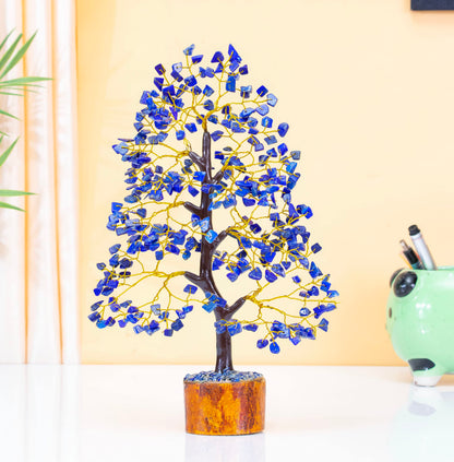 Crocon® Lapis Lazuli Crystals and Healing Stones Tree, Birthday Gifts for Women, Gifts for Mom Birthday, Crystal Tree for Positive Energy, Home Office Blue Decor, Spiritual Gift for Women & Men