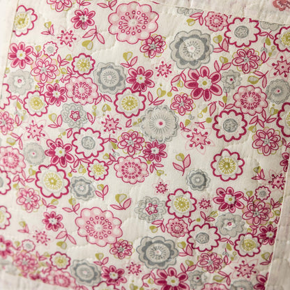vctops Set of 2 Quilted 100% Cotton Boho Throw Pillow Covers 18" x 18" Farmhouse Country Floral Patchwork Decorative Cushion Cover, Patchwork Flower L