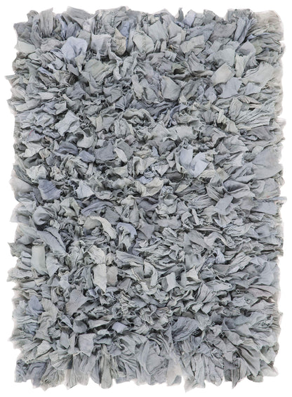 SAFAVIEH Rio Shag Collection Accent Rug - 3' x 5', Light Grey, Handmade Decorative, 3.5-inch Thick Ideal for High Traffic Areas in Entryway, Living Room, Bedroom (SG951J)