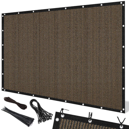 Artpuch 90% Sun Shade Cloth, 10 x 10 FT Pergola Shade Cover Canopy with Grommets, Sun Screen Fabric Tarp for Patio, Outdoor, Garden, Backyard, Mocha