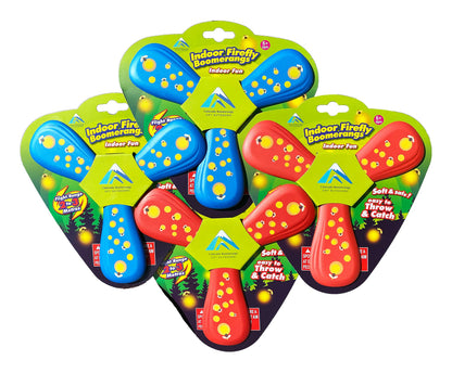 Colorado Boomerangs Indoor Firefly Boomerang 4 Pack - Light Foam for Safe, Indoor Boomerang Fun!