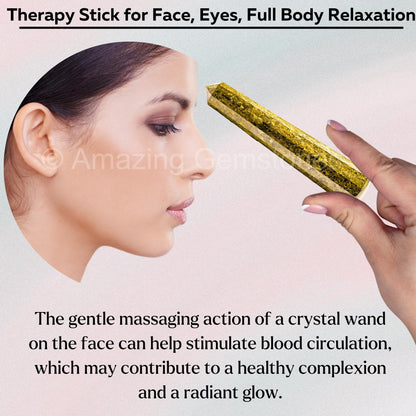 Amazing Gemstone Bronzite Crystal Wand Massage Stick - Pelvic Wand Gua Sha for Adults - Crystals and Healing Stones Massage Wands for Adults Gifts (Pointed)