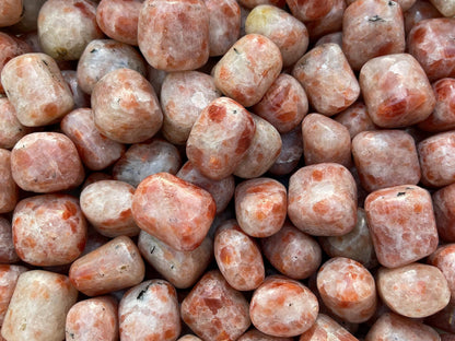 GAF TREASURES 5 Pcs Sunstone Tumbled Stones, Polished Sunstone Gemstone, Sunstone Healing Crystals (Sunstone)