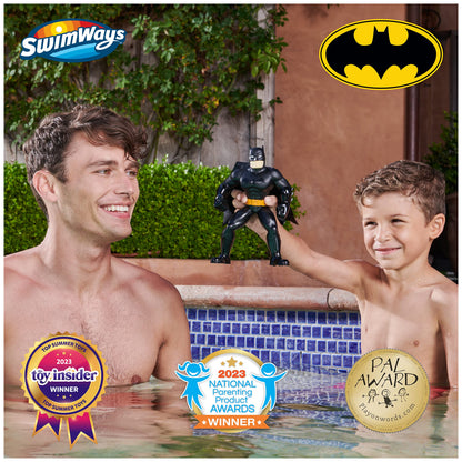 SwimWays DC Batman Floatin' Figures, Swimming Pool Accessories & Kids Pool Toys, Batman Party Supplies & Water Toys for Kids Aged 3 & Up