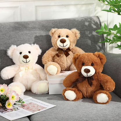 Zhanmai 3 Pcs Bear Stuffed Animals Bulk 13.5 Inch Plush Bear Toy Gifts Soft Cute Plushies for Wedding Engagement Birthday Baby Shower Party Favor(Classic Color)