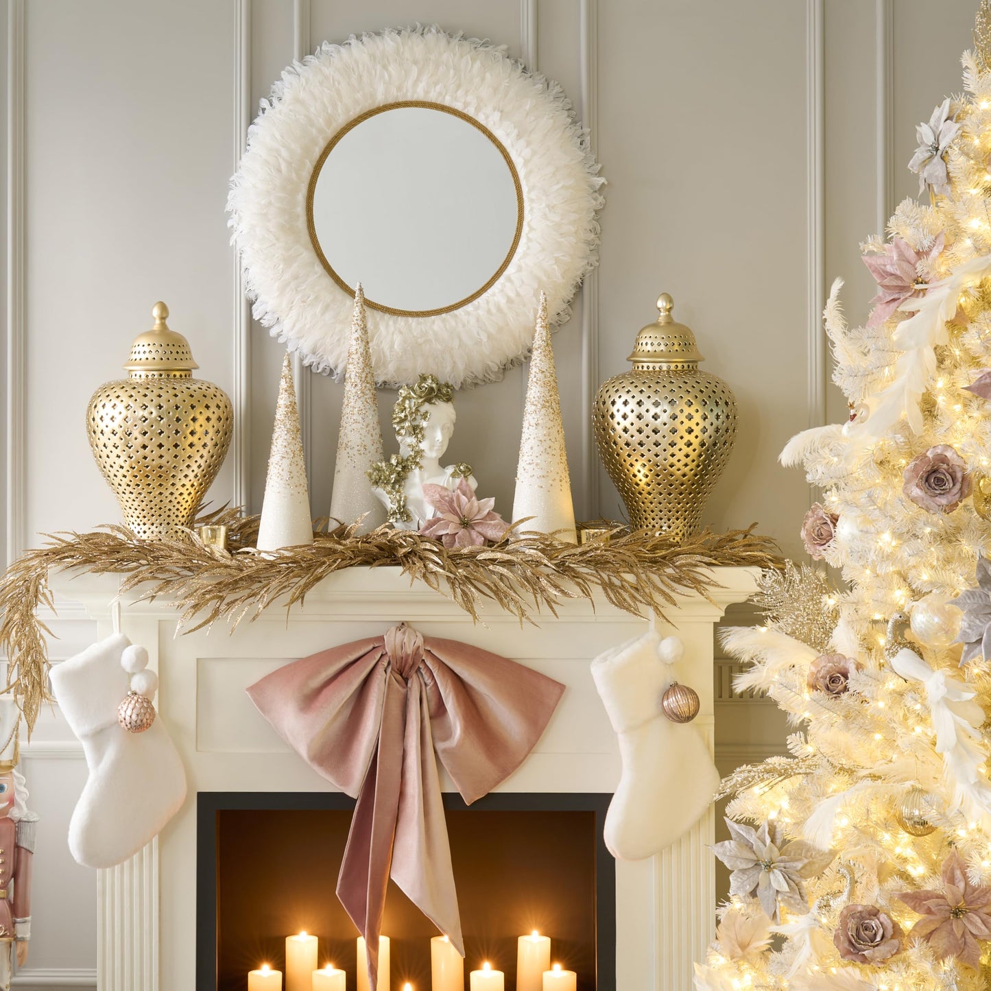 Z Gallerie Gold Floral Bust, Elegant Decorative Sculpture with Intricate Floral Embellishments, Luxe Resin Art Piece for Home & Gallery Display, Classic White & Gold Finish