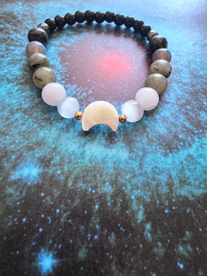 MQV Moon Phase Ultimate Women Protection Lunar Energy Bracelet Cleanse Healing Inner Peace Energy and Balance inspired Jewelry Gift (style1)