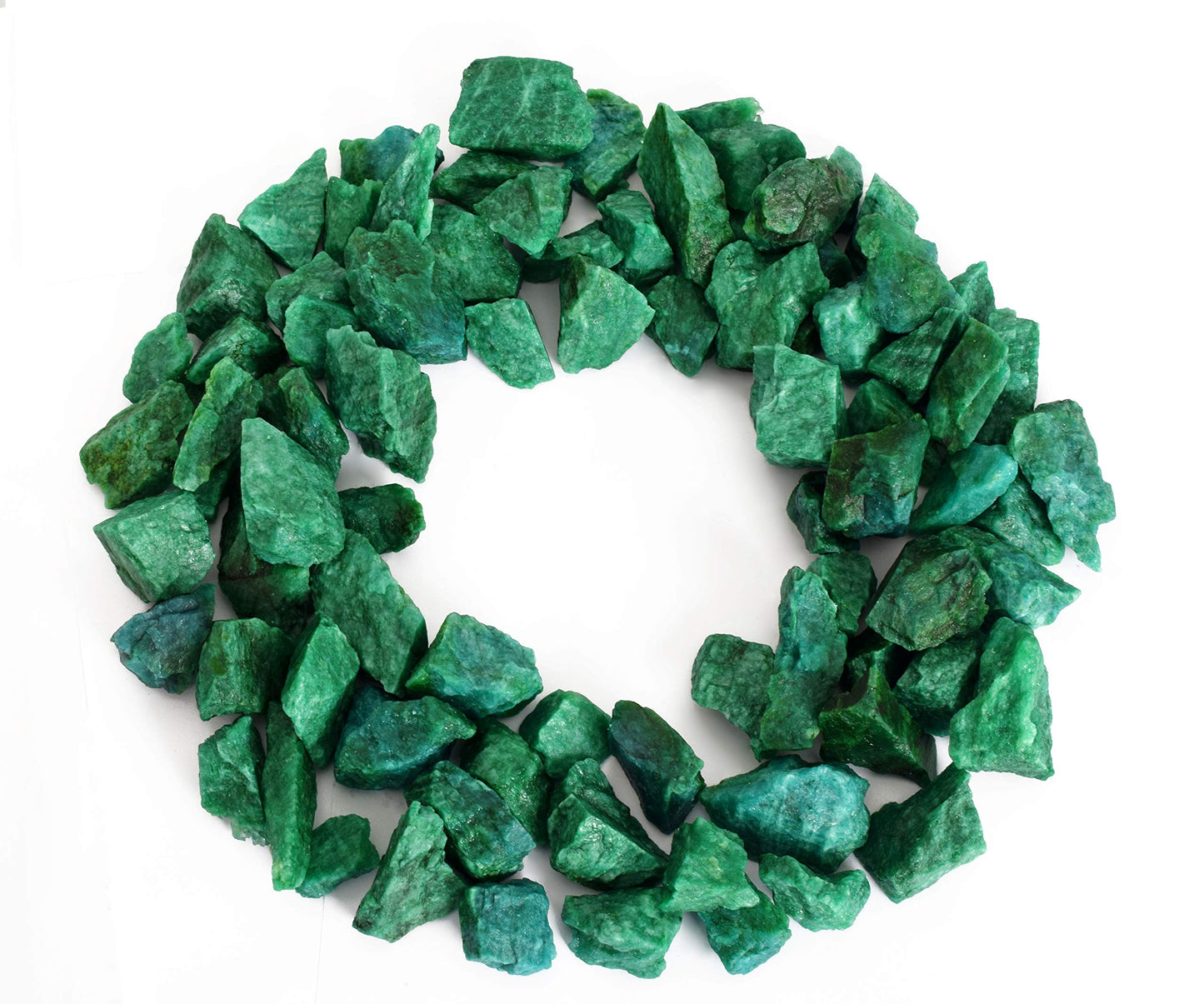 GEMHUB Green Emerald Gemstones Lot Natural Loose Raw Stones for Jewelry Making Pendants Necklaces Rings