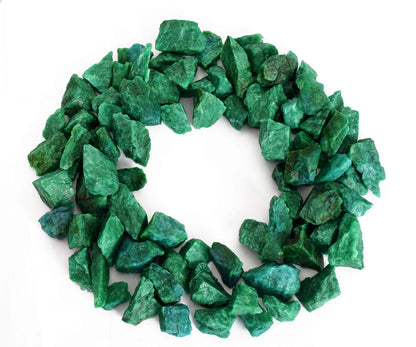 GEMHUB Green Emerald Gemstones Lot Natural Loose Raw Stones for Jewelry Making Pendants Necklaces Rings