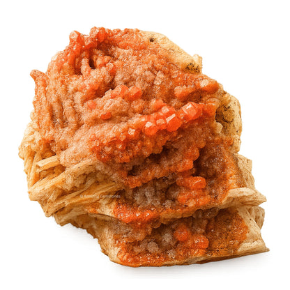 Amazing Gemstone Vanadinite Crystals and Healing Stones Mineral Specimen - Semi Precious Gem Stones - Healing Crystals Geode Clusters for Meditation, Chakra Balance, and Energy (S)
