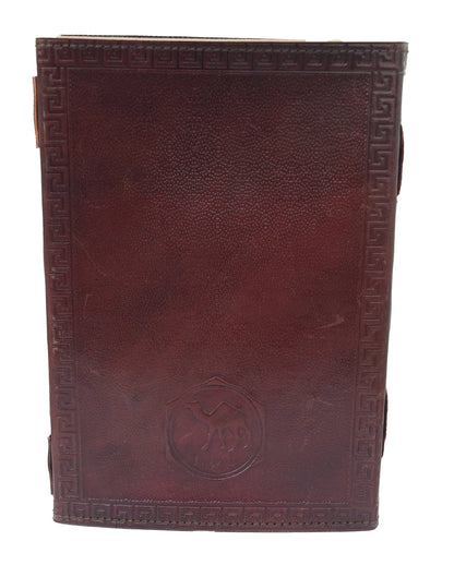 Avengers embossed 10 inches Handmade Leather Journal With Stones/Art Sketchbook & Travel diary with Vintage lock Latch