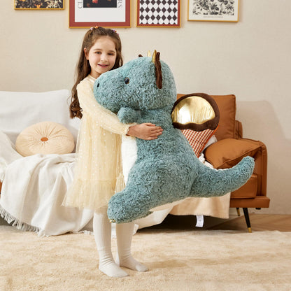 IKASA Giant Dragon Stuffed Animal Plush Toy,23" Large Winged Dinosaur Big Jumbo Soft Toys, Huge Size Cute Fluffy Plushy Fat Plushie,Gifts for Kid