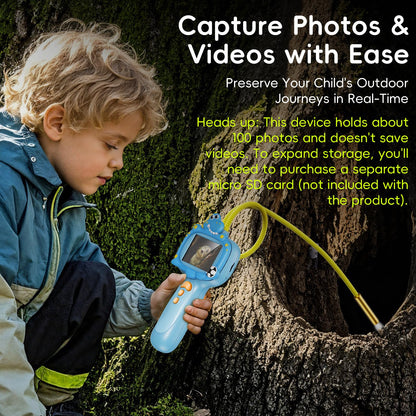 Kids Borescope Borescope Camera Toy with Light for Kids - STEM Science Educational Toy for 4 5 6 7 8 9 10 Years Old Boys Girls Birthday Gift, Snake Scope Camera for Outdoor Camping Nature Exploration