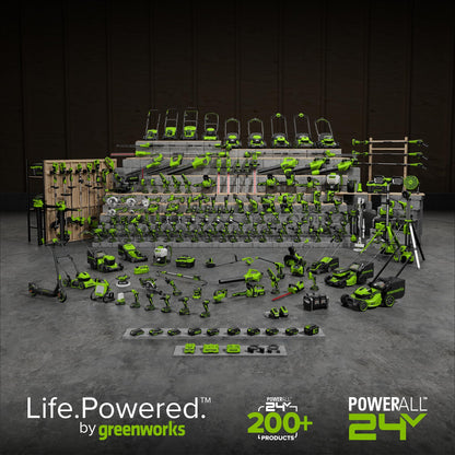 Greenworks 24V 8" Cordless Polesaw (Great For Pruning and Trimming Branches / 125+ Compatible Tools), 2.0Ah Battery and Charger Included