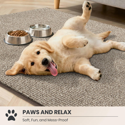 PURRUGS Dirt Trapping Door Mat 20" x 31.5", Non-Slip Machine Washable Entry Rug, Entrance Mat, Indoor Front Door Mat, Super Absorbent Entryway Rug for Muddy Shoes & Paws, Heathered Beige