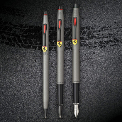 Cross Scuderia Ferrari Classic Century Fountain Pen, Fine Nib, Includes Premium Gift Box - Titanium Grey Satin Lacquer