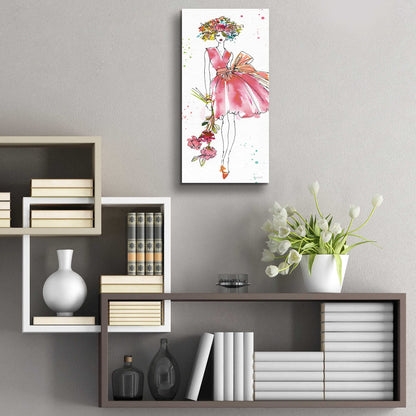 Epic Art 'Floral Figures V' by Ann Tavoletti, Acrylic Glass Wall Art, 12"x24"